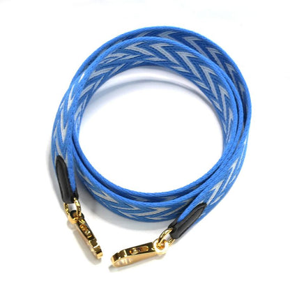 Hermes Bandouliere Sangle Zigzag 25 mm (0.98in) Toile Swift Blue - White