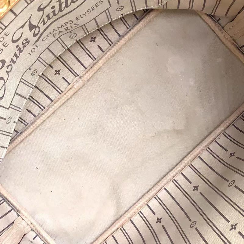 Louis Vuitton Neverfull MM Monogram Leather X PVC Brown Tote Bag Gold M40156