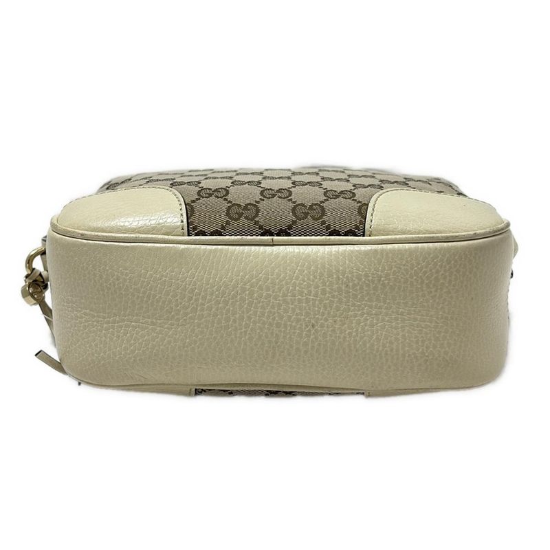 Gucci Shoulder Bag Bree 449413 Dark Brown Beige And Ivory Leather