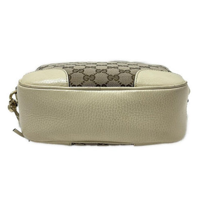 Gucci Shoulder Bag Bree 449413 Dark Brown Beige And Ivory Leather