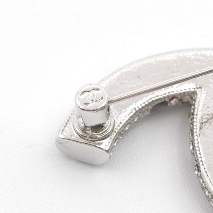 Chanel Brooch Corsage Silver Coco Mark Star Rhinestone