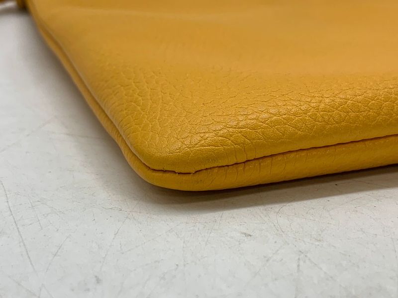 1573 Gucci Clutch Bag 376858 Yellow Fringe Bamboo Preowned Second Bag