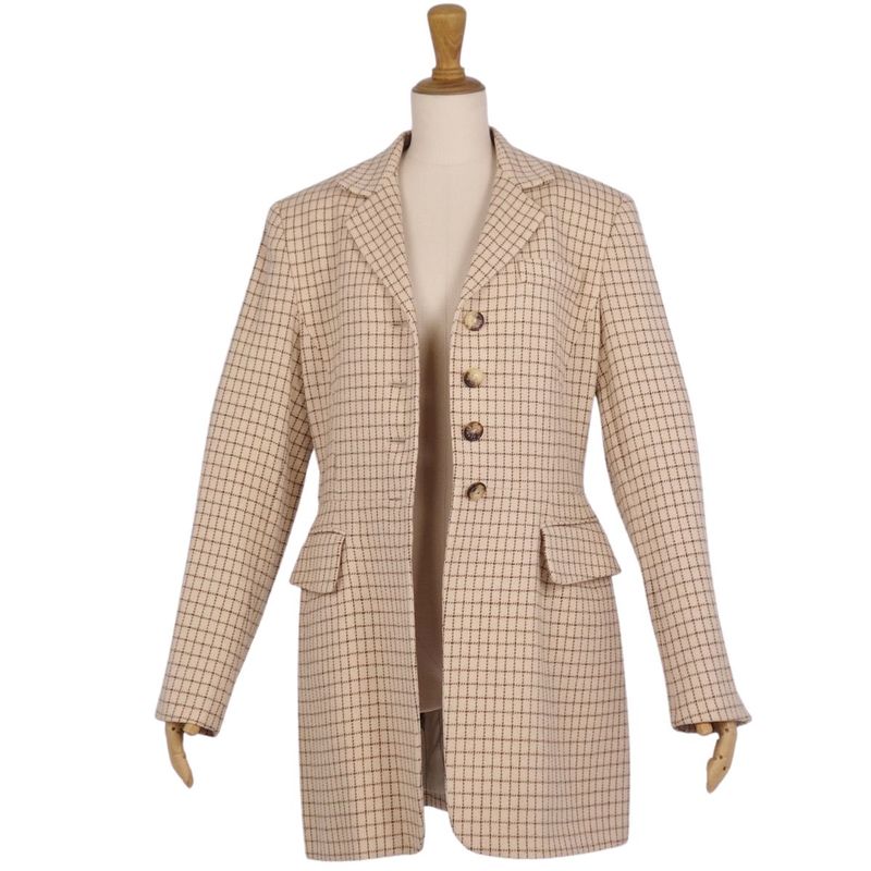 Vintage Hermes Jacket Tailored Wool Chi