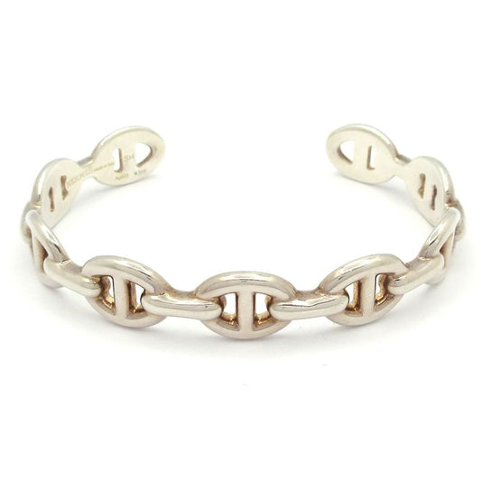 Hermes Bangle Chaine D'ancre Anchene Silver Size: SH