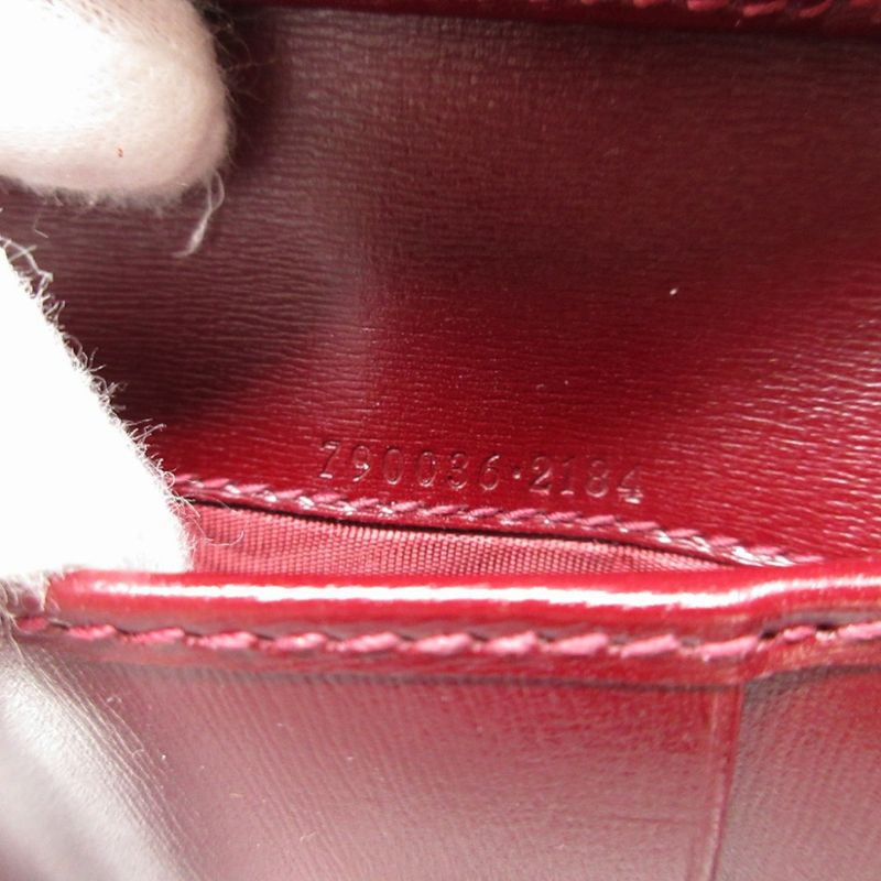 Gucci Compact Wallet 790036 GG Canvas Leather Bordeaux L Zipper Wallet 1893