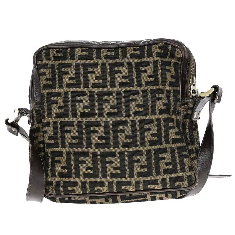 Fendi Shoulder Bag Zucca Pattern Brown 63ka298