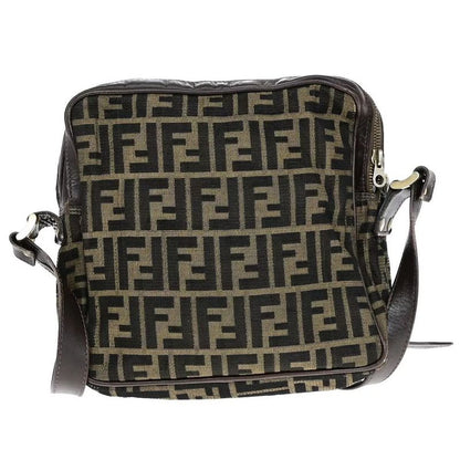 Fendi Shoulder Bag Zucca Pattern Brown 63ka298