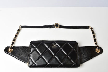Chanel Chain Wallet Body Bag Long Wallet Chanel Phone Shoulder Lambskin
