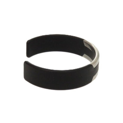 Hermes Trinkaaf Bangle Stainless Steel Black Silver Hardware Black Bangle 0872