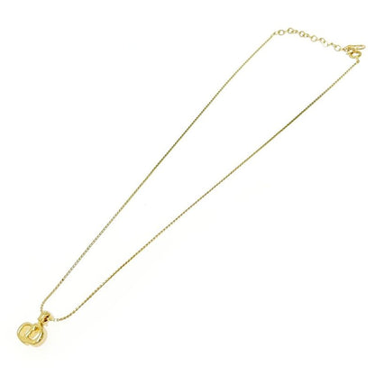 Christian Dior GP Rhinestone CD Logo Necklace Women's Gold 478556 Necklace