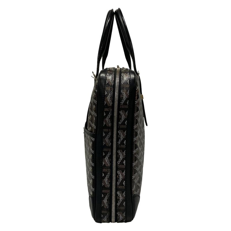 Goyard Business Bag Diplomat Black×brown×white Leather