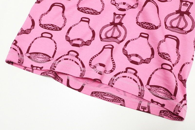 Hermes Cut And Sewn Size 34 Stirrup Illusion Short Sleeve T-shirt All Over Made