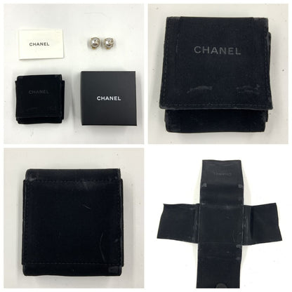 Chanel Cocomark Pearl Earring Accessories Gold X White