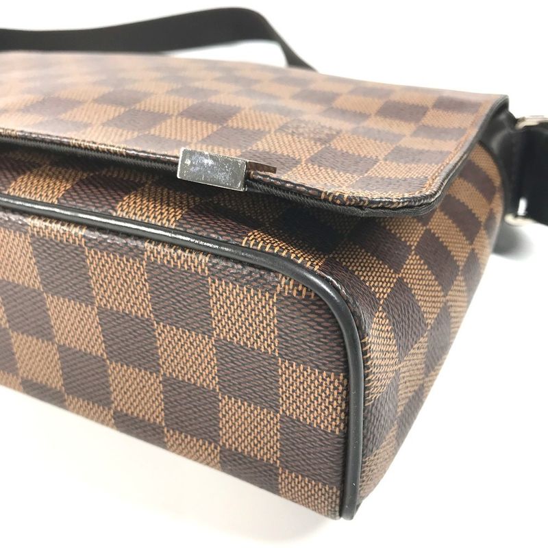 Louis Vuitton Shoulder Bag District NM PM N41031 Damier Canvas Ebène Brown
