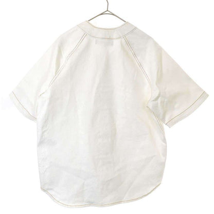 Louis Vuitton 22ss Monogram Embossed Baseball Shirt E53 Hms45w White S