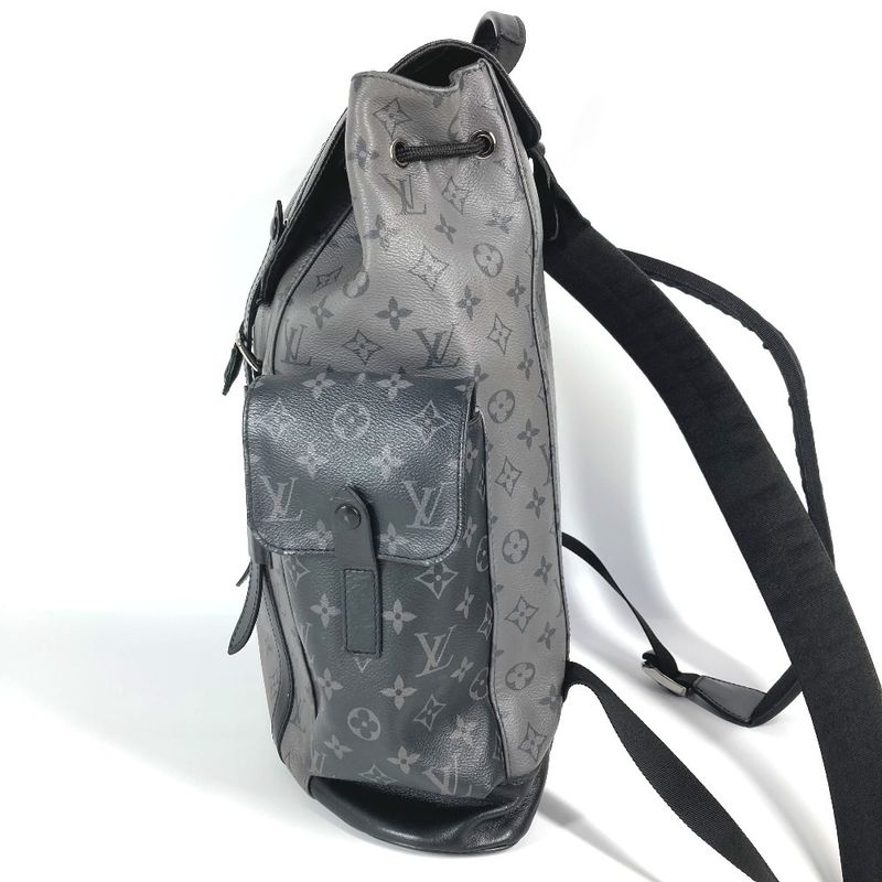 Louis Vuitton Backpack Sac Christopher MM M45419 Monogram Eclipse Canvas Black