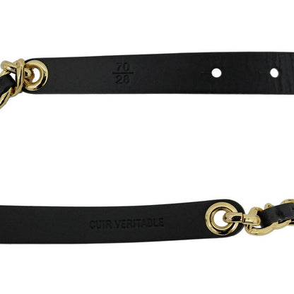 Chanel Chain Belt Black Gdhardware Aaa436 Coco Mark 70 28 Women's Women