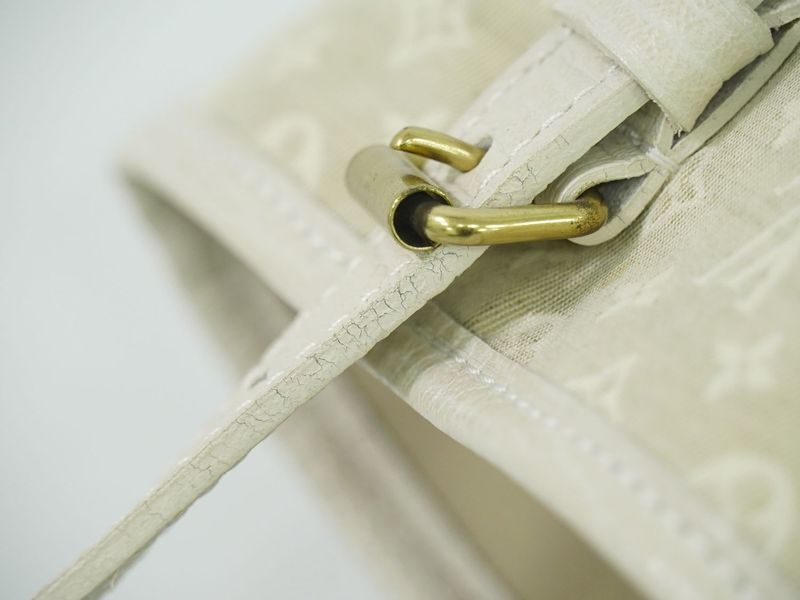 Authentic Louis Vuitton LV Bucket PM Monogram Mini Lin Shoulder Bag Tote Bag