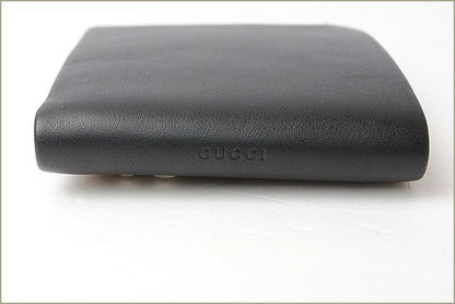 Gucci Wallet Gucci Fold Wallet Leather Studded Black 387455 Ap0qn 1000 Unused