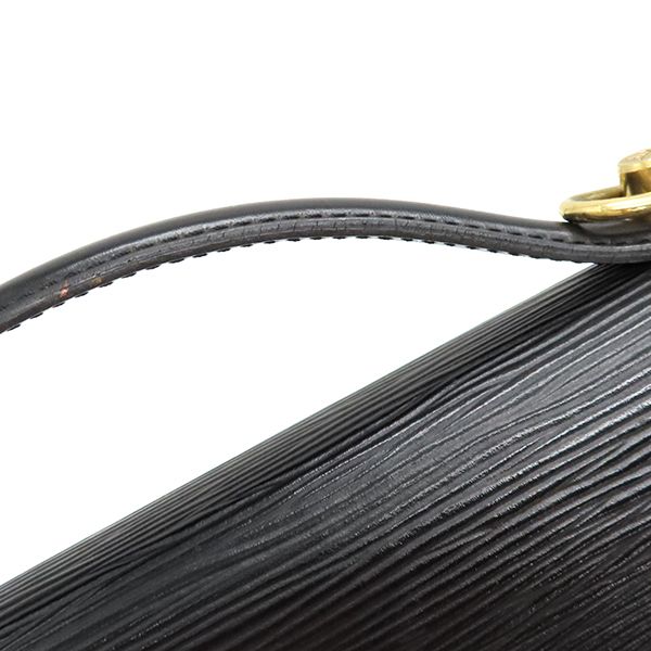 Louis Vuitton 2way Bag Monceau Epi Leather Black Gold Hardware Black Handbag