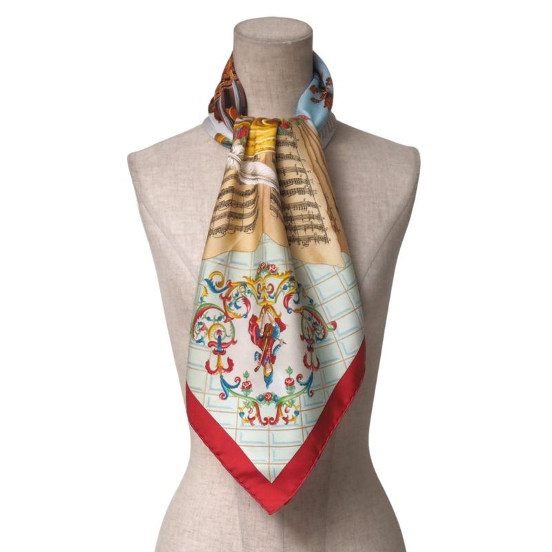 Hermes Wolfgang Amadeus Mozart Hymn To Mozart Carré 90 Scarf Silk Twill Square