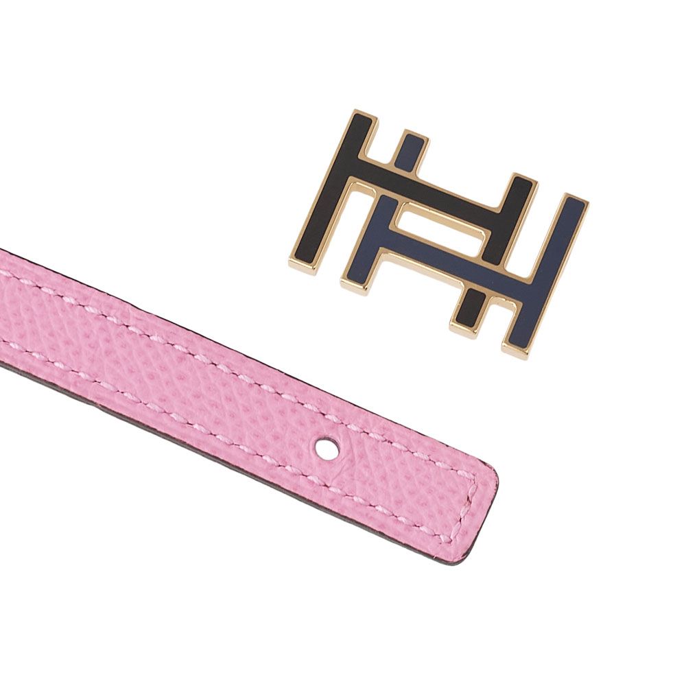 Hermes H O Carre Vosuift X Vaux Epson Belt Pink (gold Hardware) Belt Earring