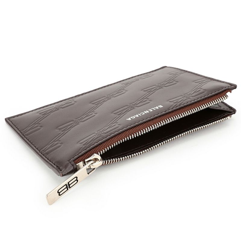 Balenciaga Card Case Signature Brown