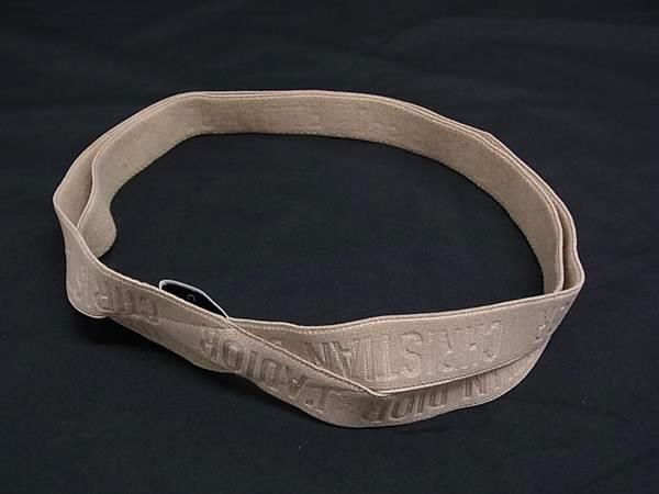Christian Dior J'adior Canvas Headband Hair Accessory Women's Beige Fn5022