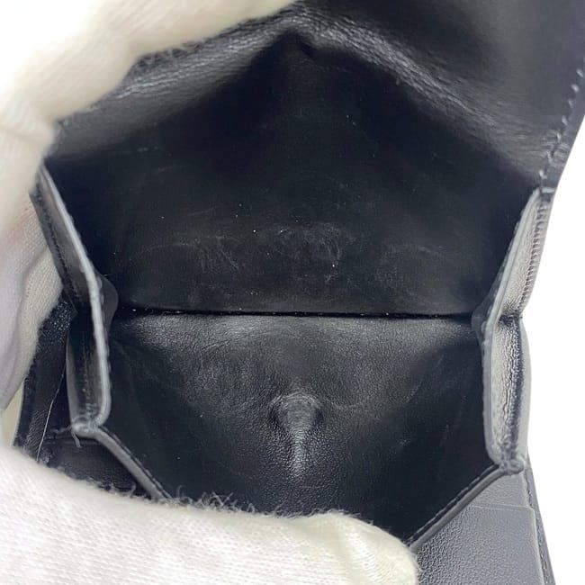 Celine Trifold Wallet Black 10b573bel Excellent Condition Leather Preowned