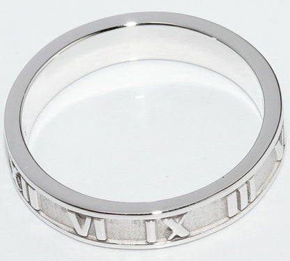 Tiffany & Co Ring 18K White Gold Atlas Narrow Ring Width 4mm (016in)