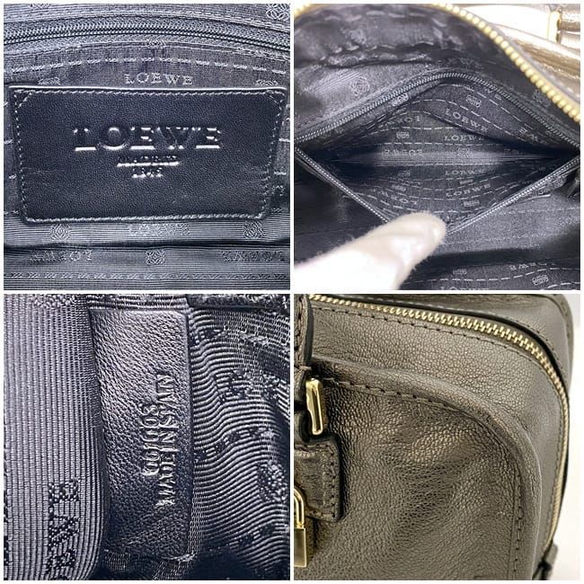 Loewe Handbag Amazona 23 Gold Anagram