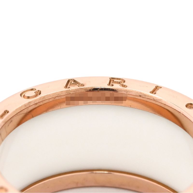 Bvlgari Bvlgari Ring B-Zero1 4 Band Ring 18k Pink Gold Ceramic Pink Gold X