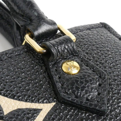 Louis Vuitton Petite Sac Pla 2way Shoulder Bag Monogram Empreinte Black Beige