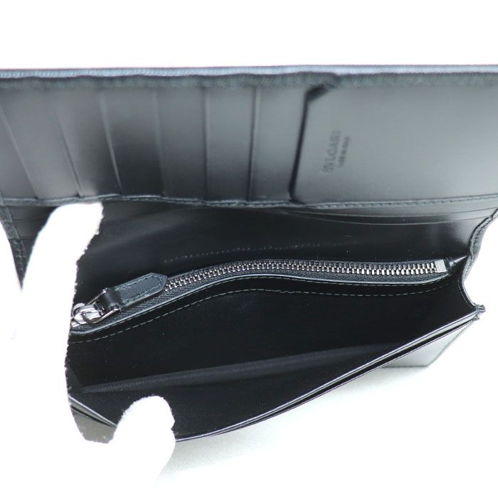Bvlgari Bulgari Serpenti Scaglie Man Long Wallet Black 280922 Men's Preowned