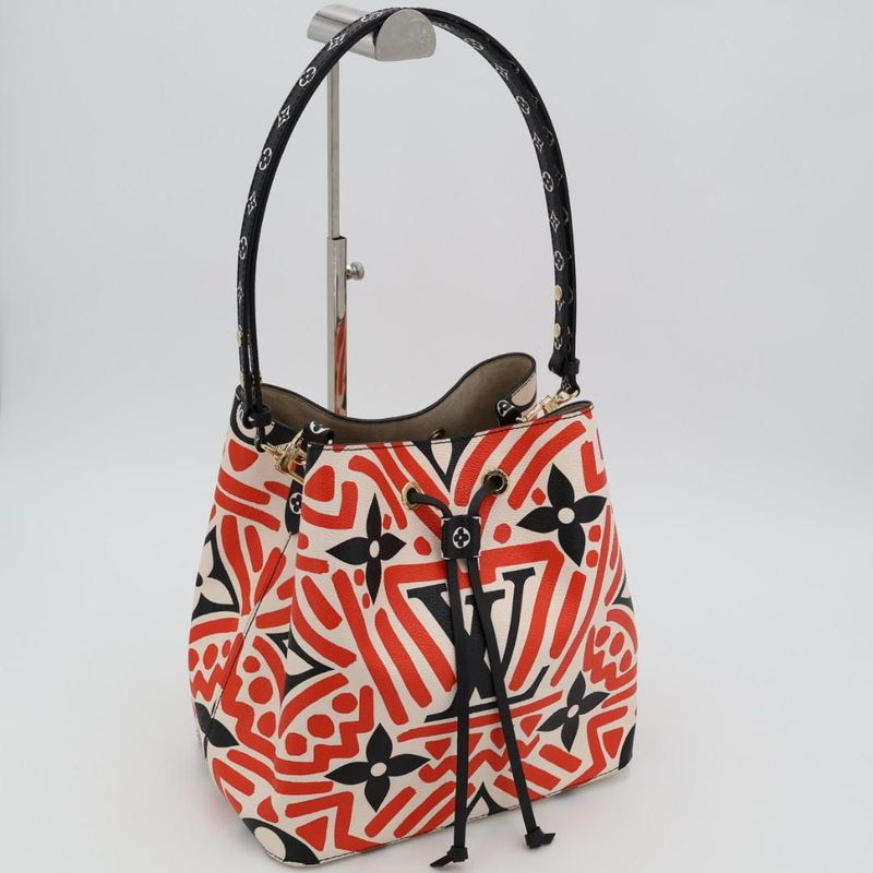 Louis Vuitton M45362 Neo Noe Crafty Monogram Giant Cles Cresme Rouge Leather