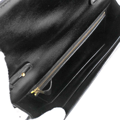 Hermes 2WAY Clutch Tassel Calf Black 0O Ladies Shoulder Bag