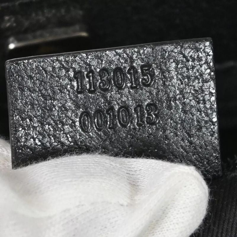 Gucci GG Pattern Tote Handbag GG Canvas Black 80bs141