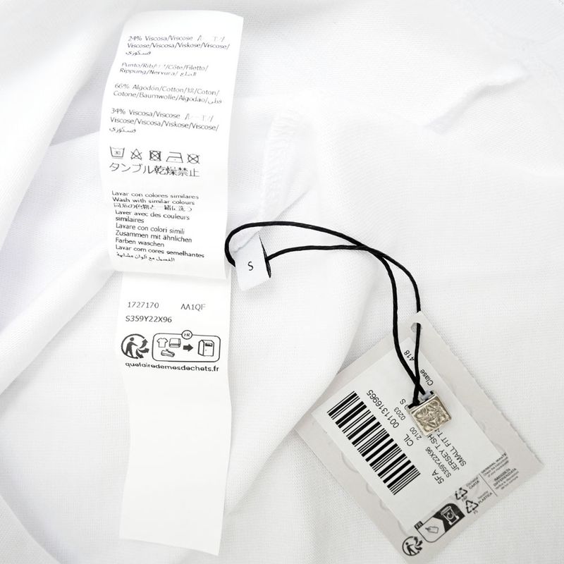Loewe Short Sleeve Small Fit T-shirt White S Size S359y22x96 Cotton
