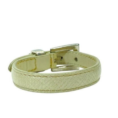 Prada 1ib351 Bracelet Bangle Accessories Small Triangle Logo Leather White
