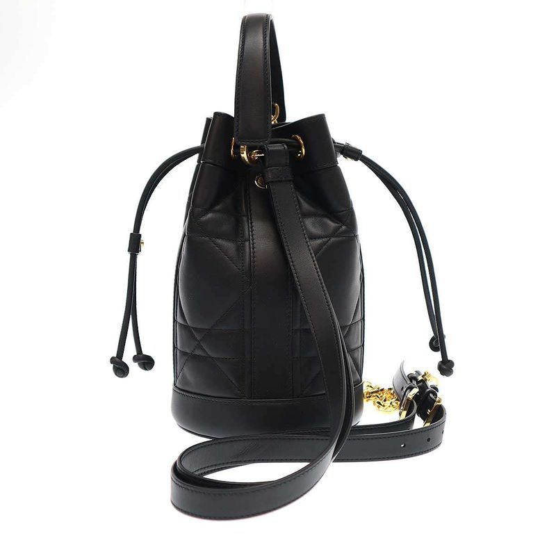 Christian Dior 24ss Backpack Small Maxi Cannage Calfskin M3350uhow_m900 Black
