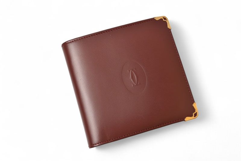 Cartier Fold Wallet Vintage Cartier Men's Wallet Must De Cartier Bordeaux