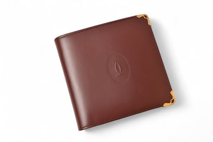 Cartier Fold Wallet Vintage Cartier Men's Wallet Must De Cartier Bordeaux