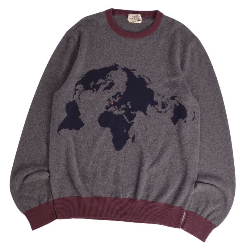 Hermes Knit Sweater Pullover 100% Cashmere