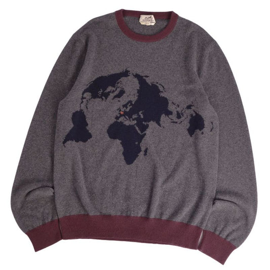 Hermes Knit Sweater Pullover 100% Cashmere