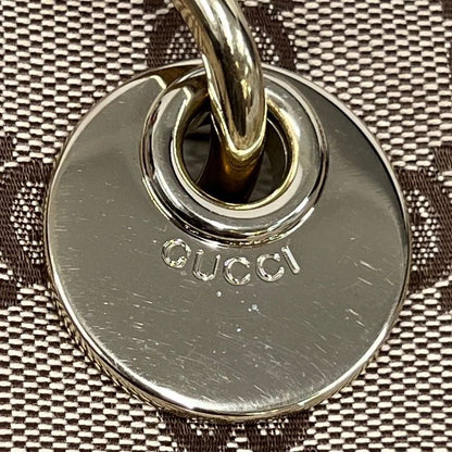 Gucci Shoulder Tote Bag GG Pattern Brown Canvas Leather 64ka689