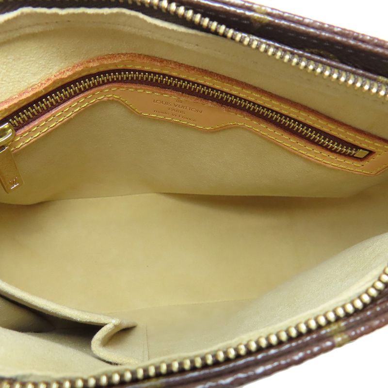 Louis Vuitton M51146 Looping MM Shoulder Bag Monogram Canvas Women