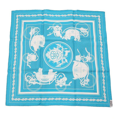 Hermes Carré 55 Ex-Libris Turquoise Ex-Libris Turquoise Silk Scarf Blue
