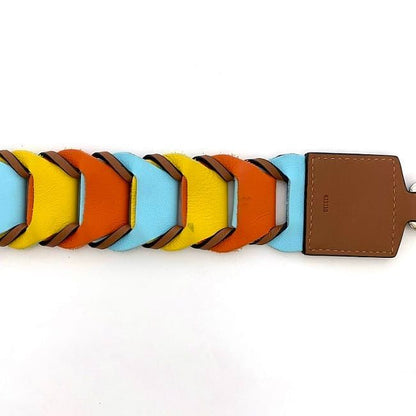 Loewe Shoulder Strap Ec22874 Brown Yellow Orange
