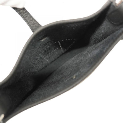 Hermes Shoulder Bag Evelyn TPM Taurillon Cles Mance Black Silver Hardware K