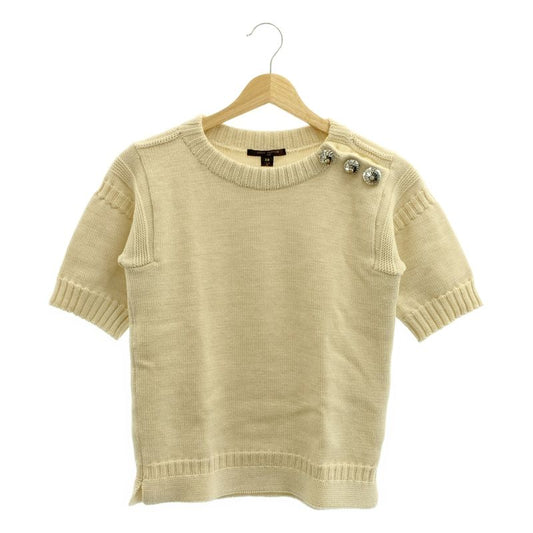 Louis Vuitton - Slit Summer Knit Sweater With Bijoux Embellishment - XS - Ivory
